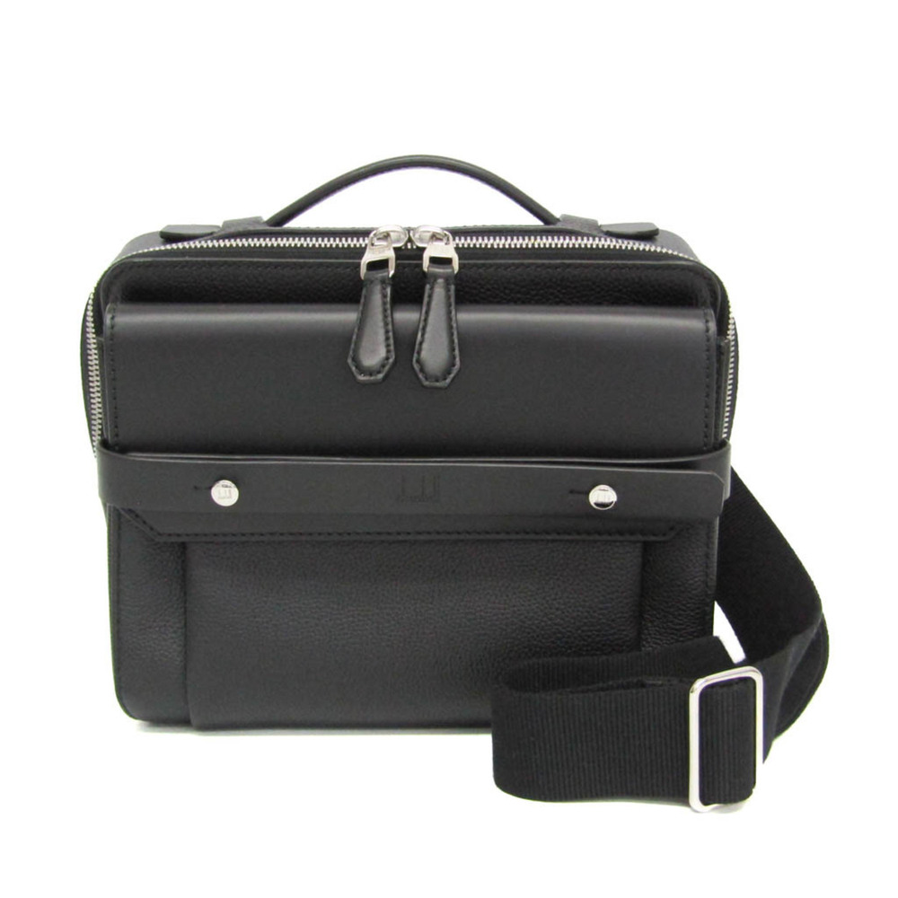 Dunhill Harness 1893 Top Handle Bag Men's Leather Handbag,Shoulder Bag Black